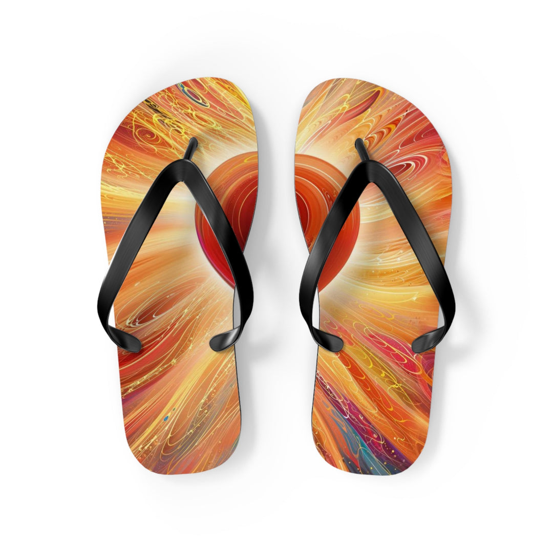 Vibrant Heart Nebula - Flip Flops - Shoes - g(0D·IO) - M - Black sole -