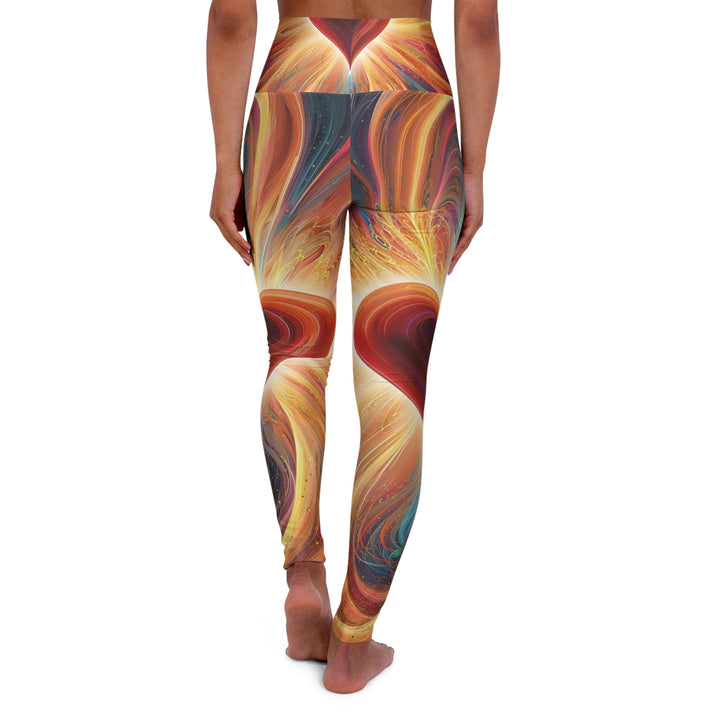 Vibrant Heart Nebula - High Waisted AOP Yoga Leggings - All Over Prints - g(0D·IO) - XS - -