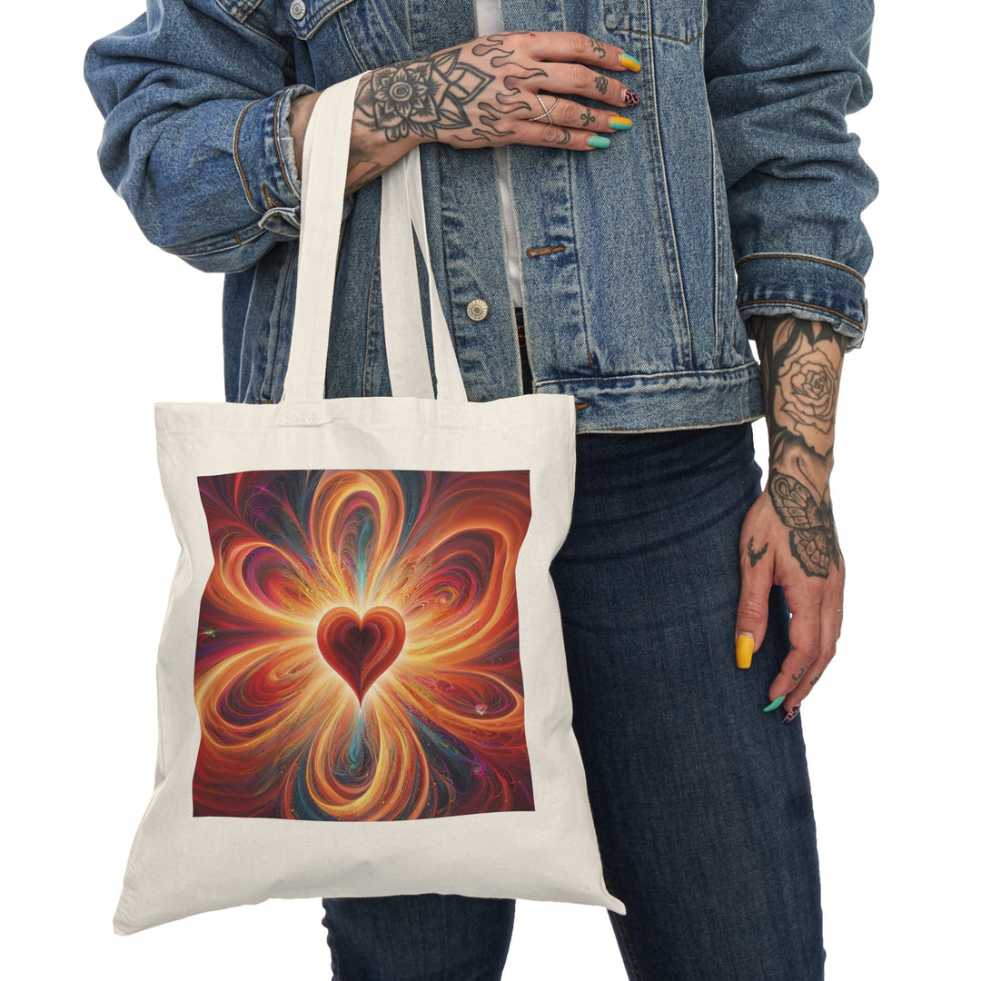 Vibrant Heart Nebula - Natural Tote Bag - Bags - g(0D·IO) - 15" x 16" - Natural -