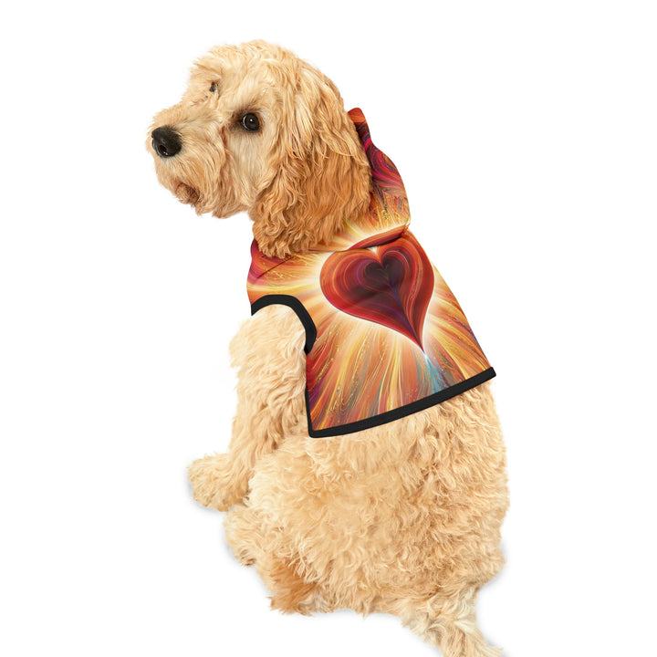 Vibrant Heart Nebula - Pet Hoodie - Pets - g(0D·IO) - XXS - Black Rib -