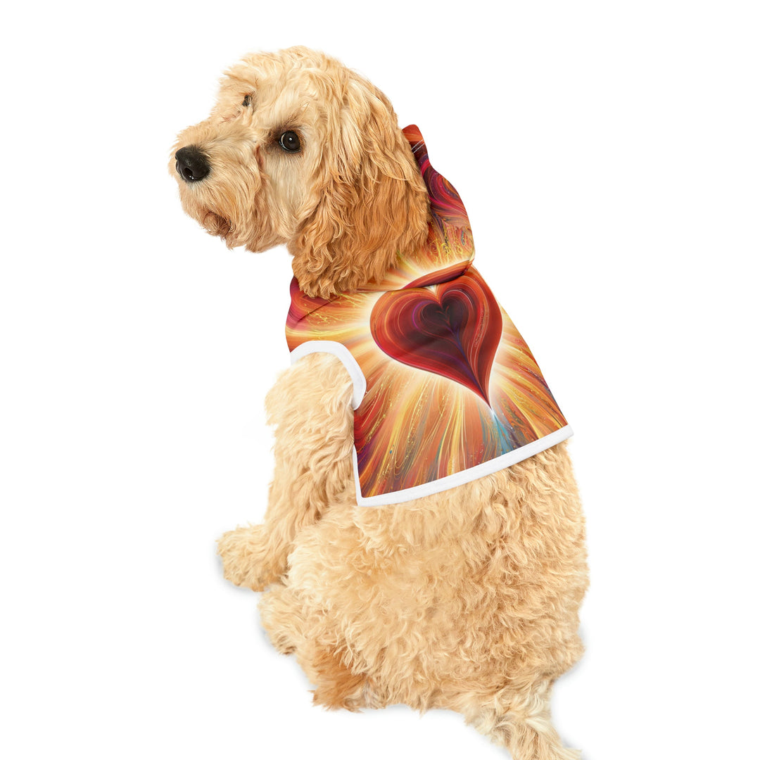 Vibrant Heart Nebula - Pet Hoodie - Pets - g(0D·IO) - XXS - Black Rib -