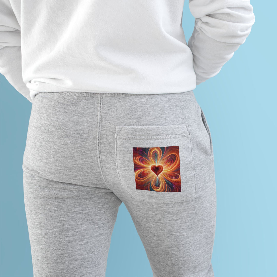 Vibrant Heart Nebula - Premium Fleece Joggers - Trousers - g(0D·IO) - Charcoal Heather - M -