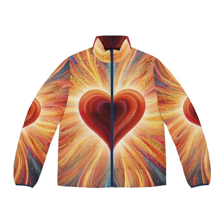 Vibrant Heart Nebula - Puffer Jacket - All Over Prints - g(0D·IO) - S - Dark blue zipper -