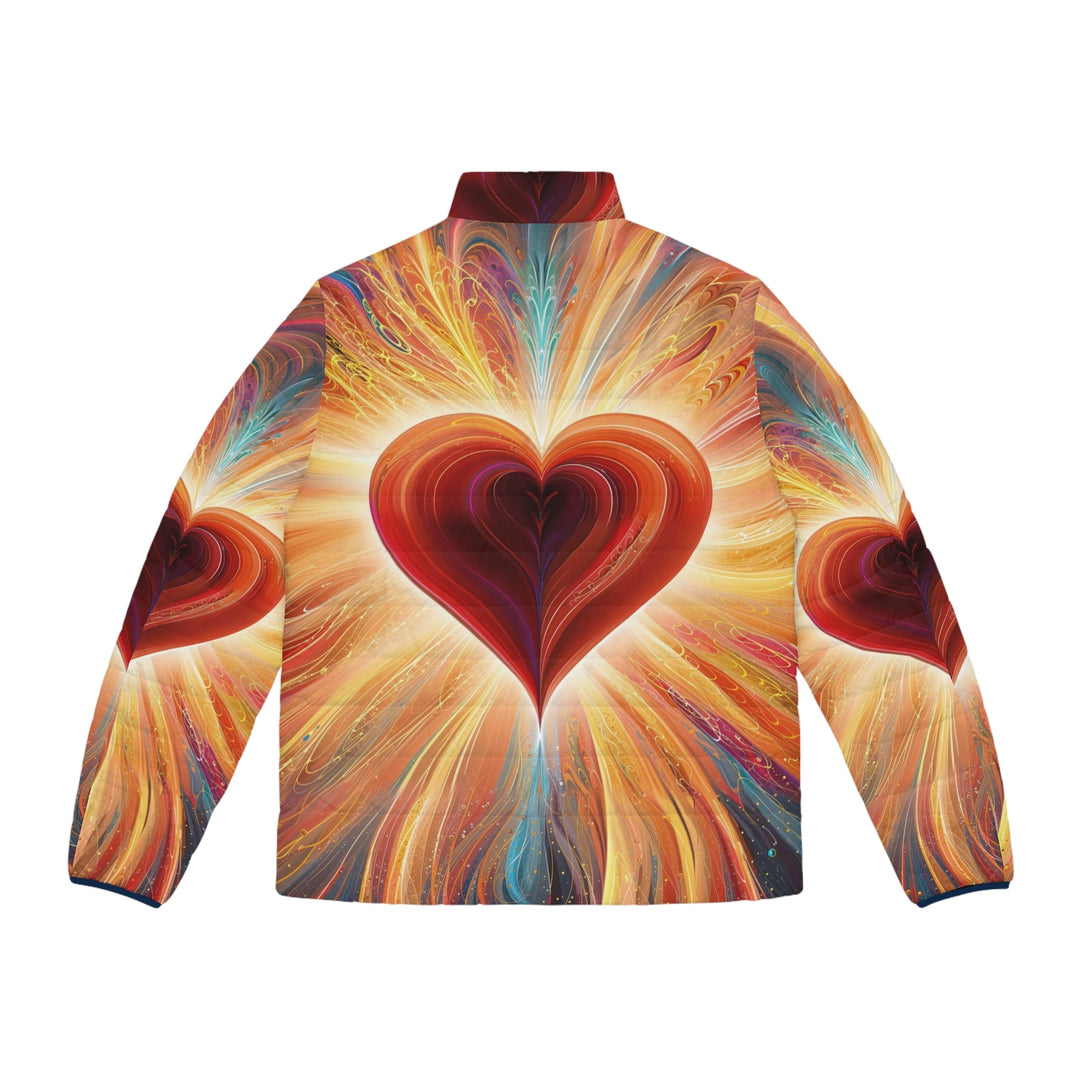 Vibrant Heart Nebula - Puffer Jacket - All Over Prints - g(0D·IO) - S - Black zipper -