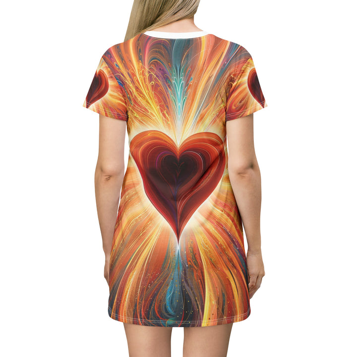 Vibrant Heart Nebula - T-Shirt Dress - All Over Prints - g(0D·IO) - XS - -