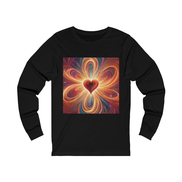 Vibrant Heart Nebula - Unisex Jersey Long Sleeve Tee - Long-sleeve - g(0D·IO) - S - Black -