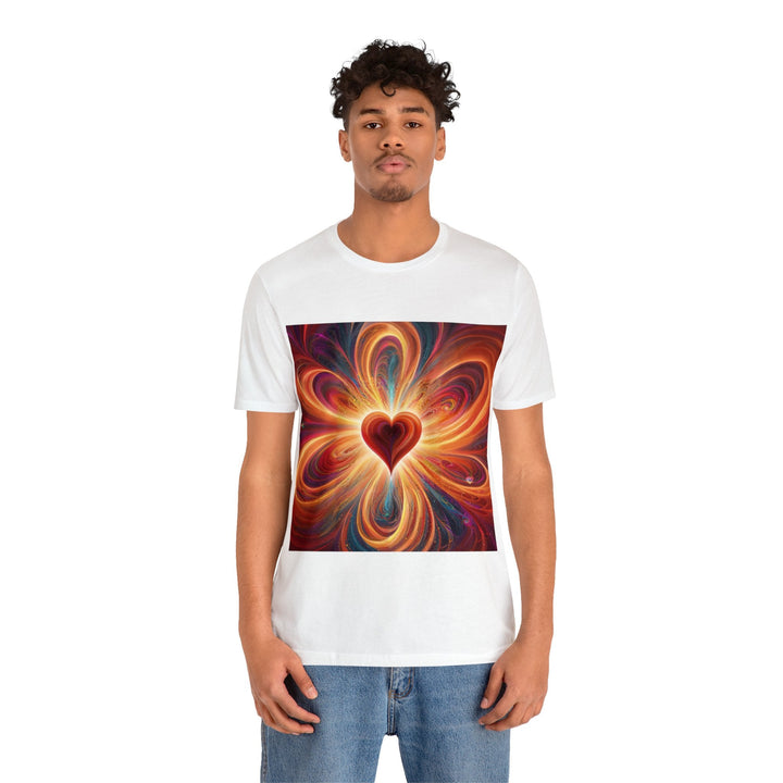 Vibrant Heart Nebula - Unisex Jersey Short Sleeve Tee - T-Shirt - g(0D·IO) - Black - S -