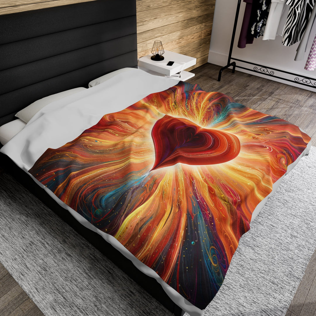 Vibrant Heart Nebula - Velveteen Plush Blanket - All Over Prints - g(0D·IO) - 30" × 40" - -