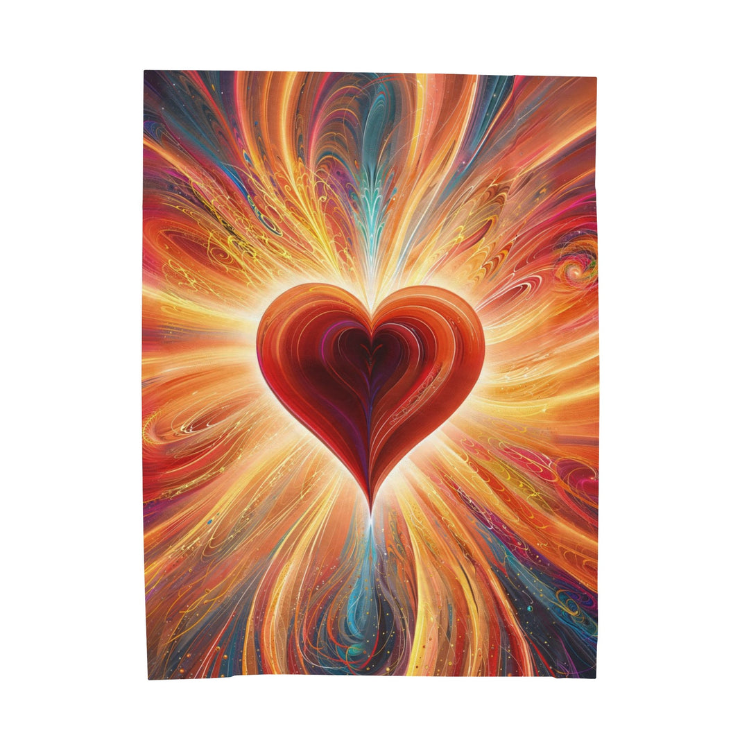 Vibrant Heart Nebula - Velveteen Plush Blanket - All Over Prints - g(0D·IO) - 60" × 80" - -