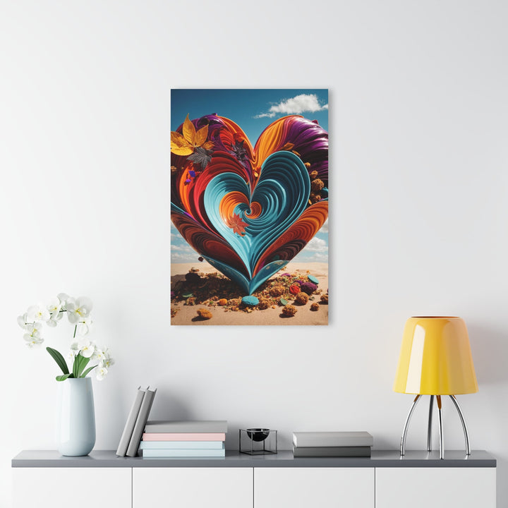 Vibrant Heart Spiral - Acrylic Prints (French Cleat Hanging) - Home Decor - g(0D·IO) - 24" x 36" (Vertical) - 0.25'' -