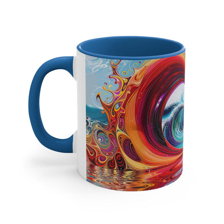 Vibrant Heart Waves - Accent Coffee Mug - Mug - g(0D·IO) - Pink - 11oz -