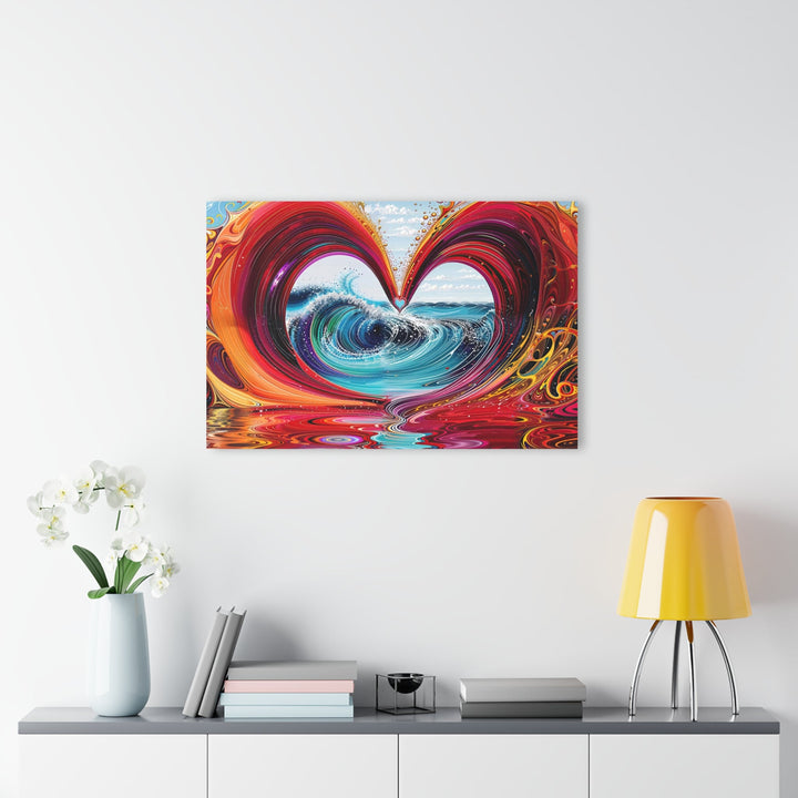 Vibrant Heart Waves - Acrylic Prints (French Cleat Hanging) - Home Decor - g(0D·IO) - 24" x 36" (Vertical) - 0.25'' -