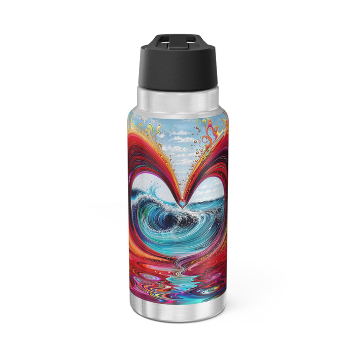 Vibrant Heart Waves - Gator Tumbler 32oz - Mug - g(0D·IO) - Silver - 32oz -