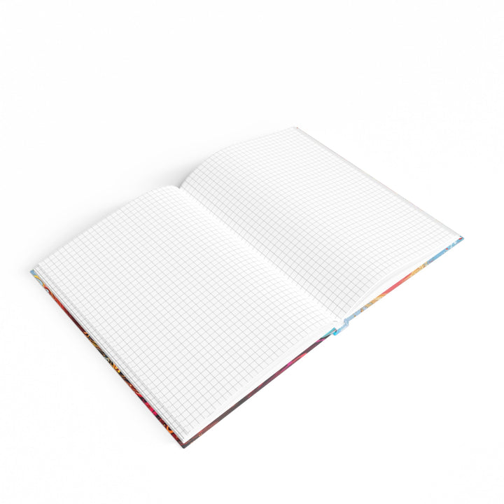 Vibrant Heart Waves - Hard Backed Journal - Paper products - g(0D·IO) - Graph - A5 - White