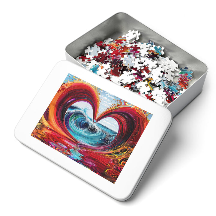 Vibrant Heart Waves - Jigsaw Puzzle (100, 252, 500, 1000 pieces) - Puzzle - g(0D·IO) - 29.25" × 19.75" (1000 pcs) - -