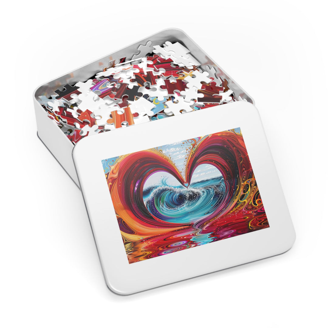 Vibrant Heart Waves - Jigsaw Puzzle (100, 252, 500, 1000 pieces) - Puzzle - g(0D·IO) - 29.25" × 19.75" (1000 pcs) - -