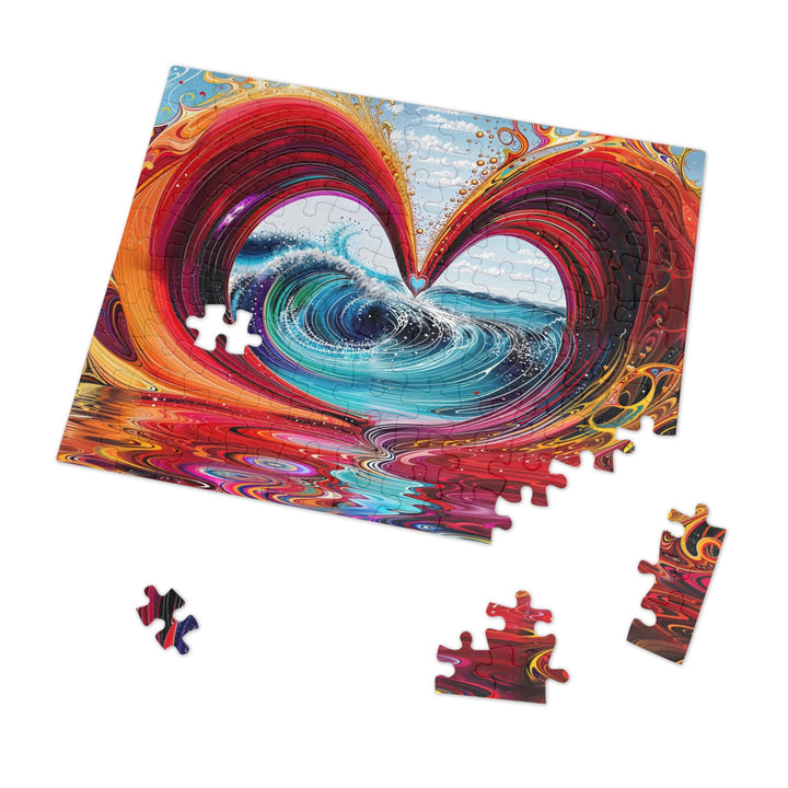 Vibrant Heart Waves - Jigsaw Puzzle (100, 252, 500, 1000 pieces) - Puzzle - g(0D·IO) - 29.25" × 19.75" (1000 pcs) - -