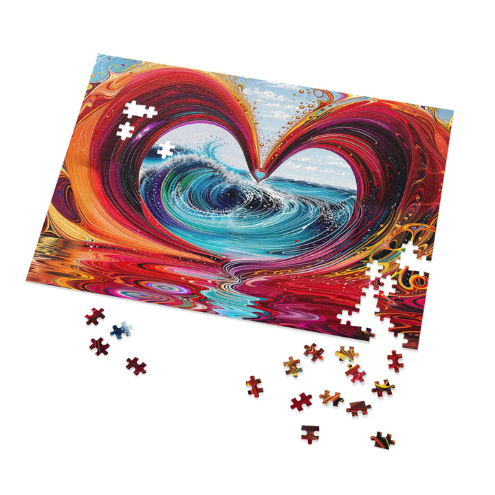 Vibrant Heart Waves - Jigsaw Puzzle (100, 252, 500, 1000 pieces) - Puzzle - g(0D·IO) - 29.25" × 19.75" (1000 pcs) - -