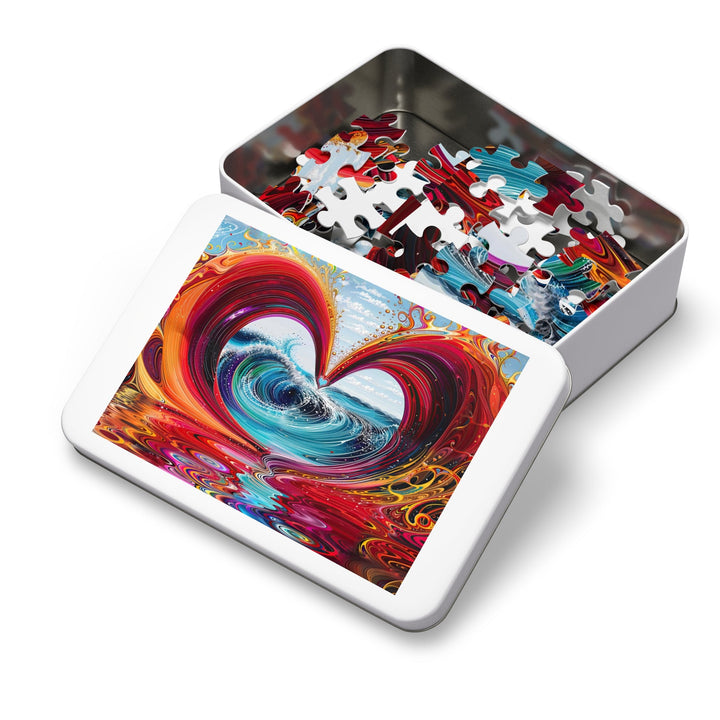 Vibrant Heart Waves - Jigsaw Puzzle (100, 252, 500, 1000 pieces) - Puzzle - g(0D·IO) - 29.25" × 19.75" (1000 pcs) - -