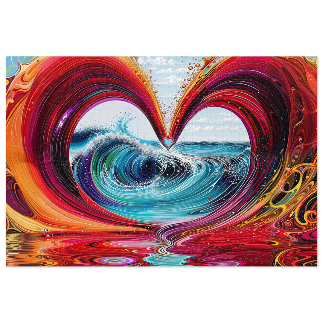 Vibrant Heart Waves - Jigsaw Puzzle (100, 252, 500, 1000 pieces) - Puzzle - g(0D·IO) - 29.25" × 19.75" (1000 pcs) - -