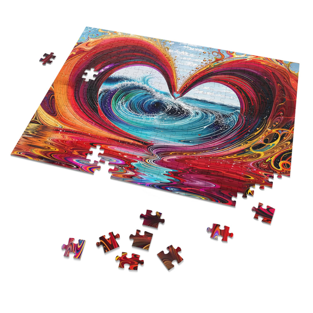 Vibrant Heart Waves - Jigsaw Puzzle (100, 252, 500, 1000 pieces) - Puzzle - g(0D·IO) - 29.25" × 19.75" (1000 pcs) - -