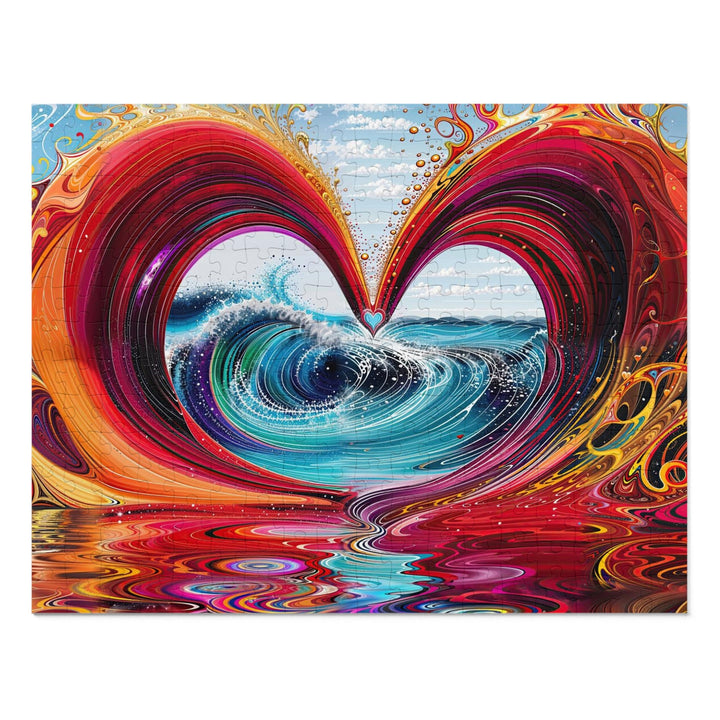 Vibrant Heart Waves - Jigsaw Puzzle (100, 252, 500, 1000 pieces) - Puzzle - g(0D·IO) - 14" × 11" (252 pcs) - -