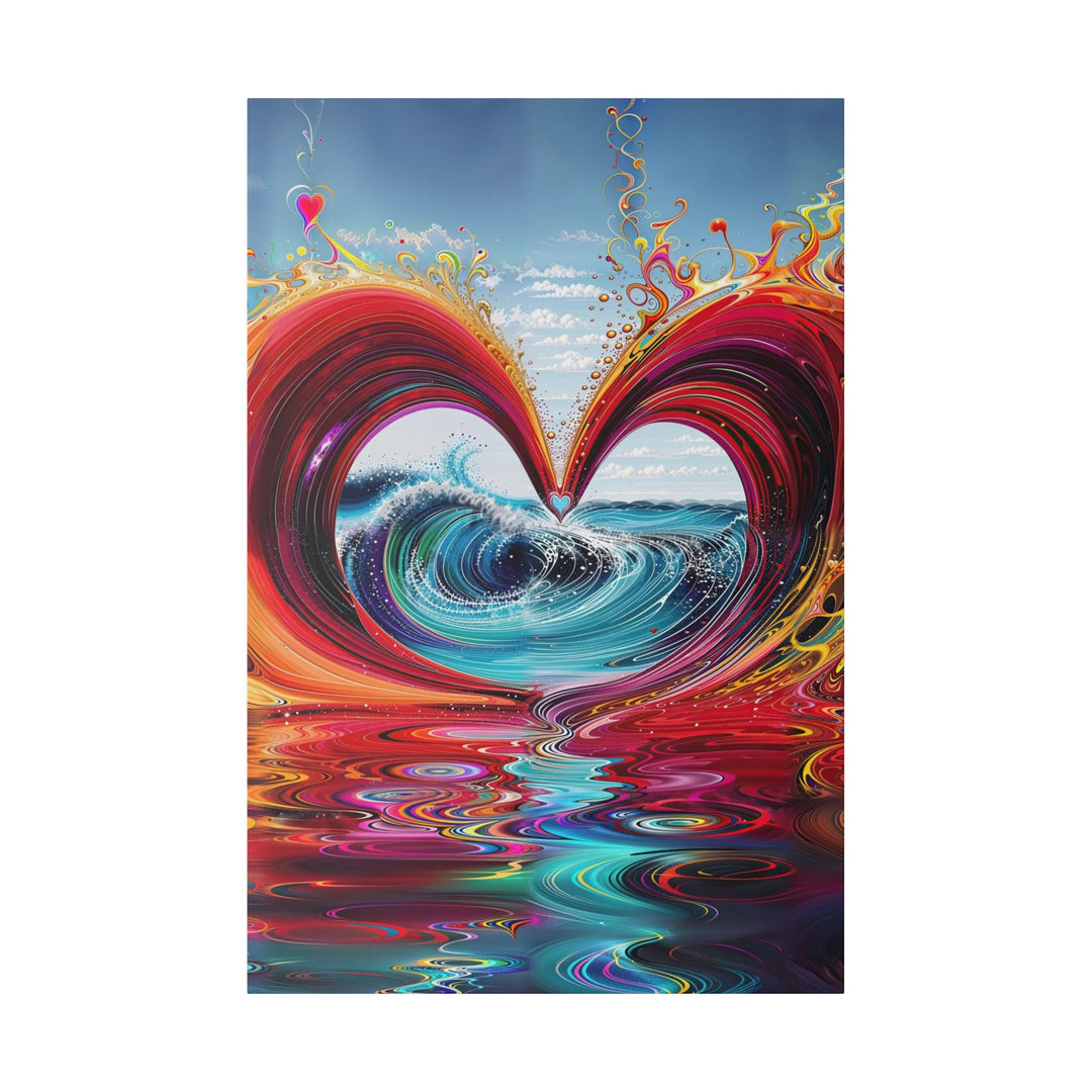 Vibrant Heart Waves - Matte Canvas - Canvas - g(0D·IO) - 32″ x 48″ (Vertical) - 0.75'' -