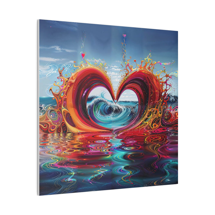 Vibrant Heart Waves - Matte Canvas - Canvas - g(0D·IO) - 32" x 32" (Square) - 0.75'' -