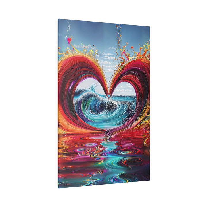 Vibrant Heart Waves - Matte Canvas - Canvas - g(0D·IO) - 32" x 32" (Square) - 0.75'' -