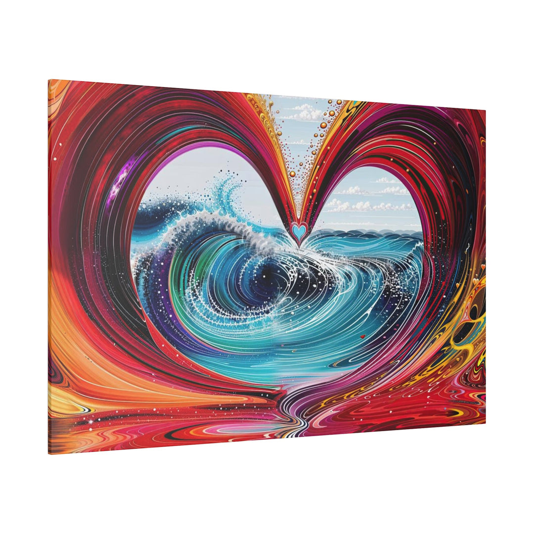 Vibrant Heart Waves - Matte Canvas - Canvas - g(0D·IO) - 32" x 32" (Square) - 0.75'' -