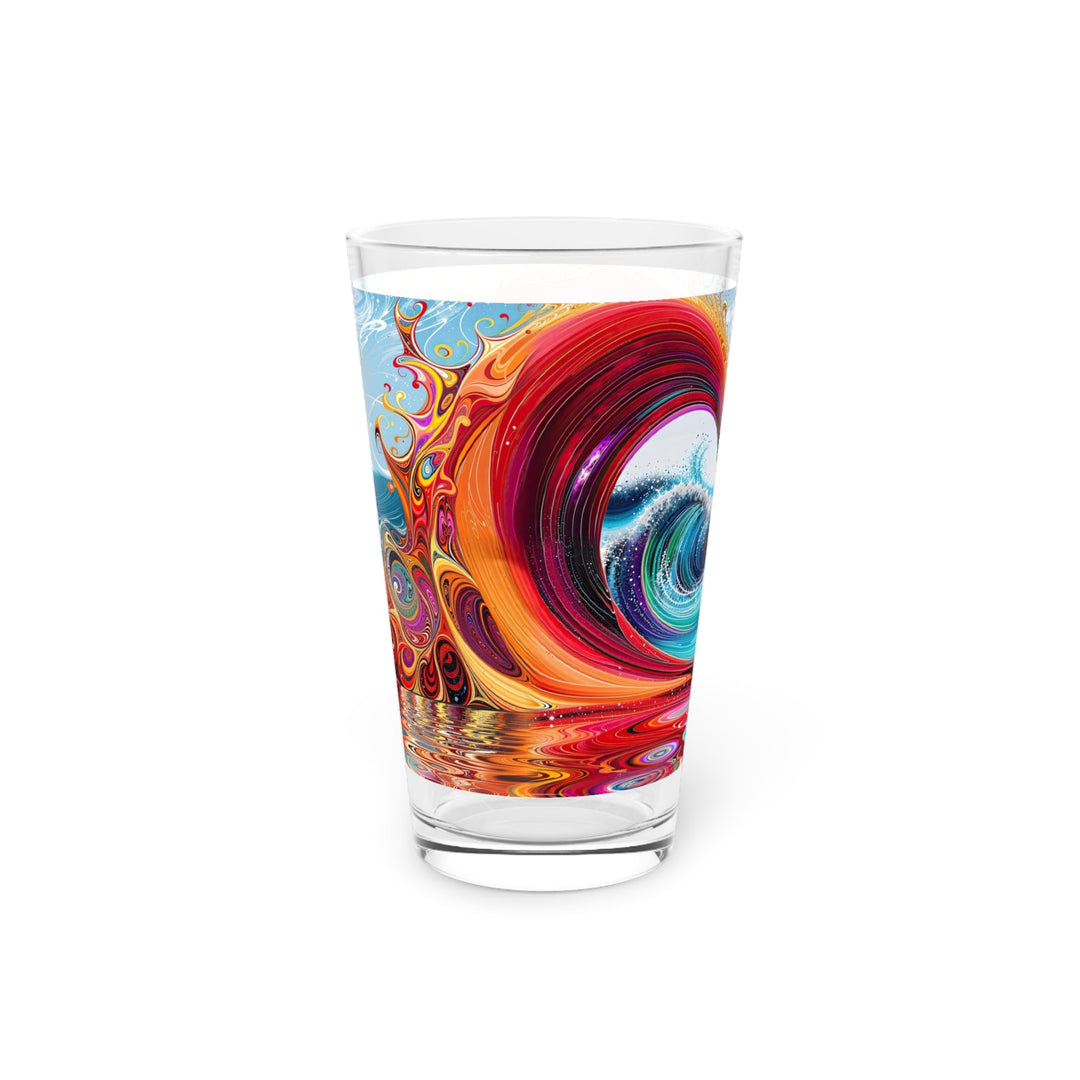 Vibrant Heart Waves - Pint Glass - Mug - g(0D·IO) - 16oz - -