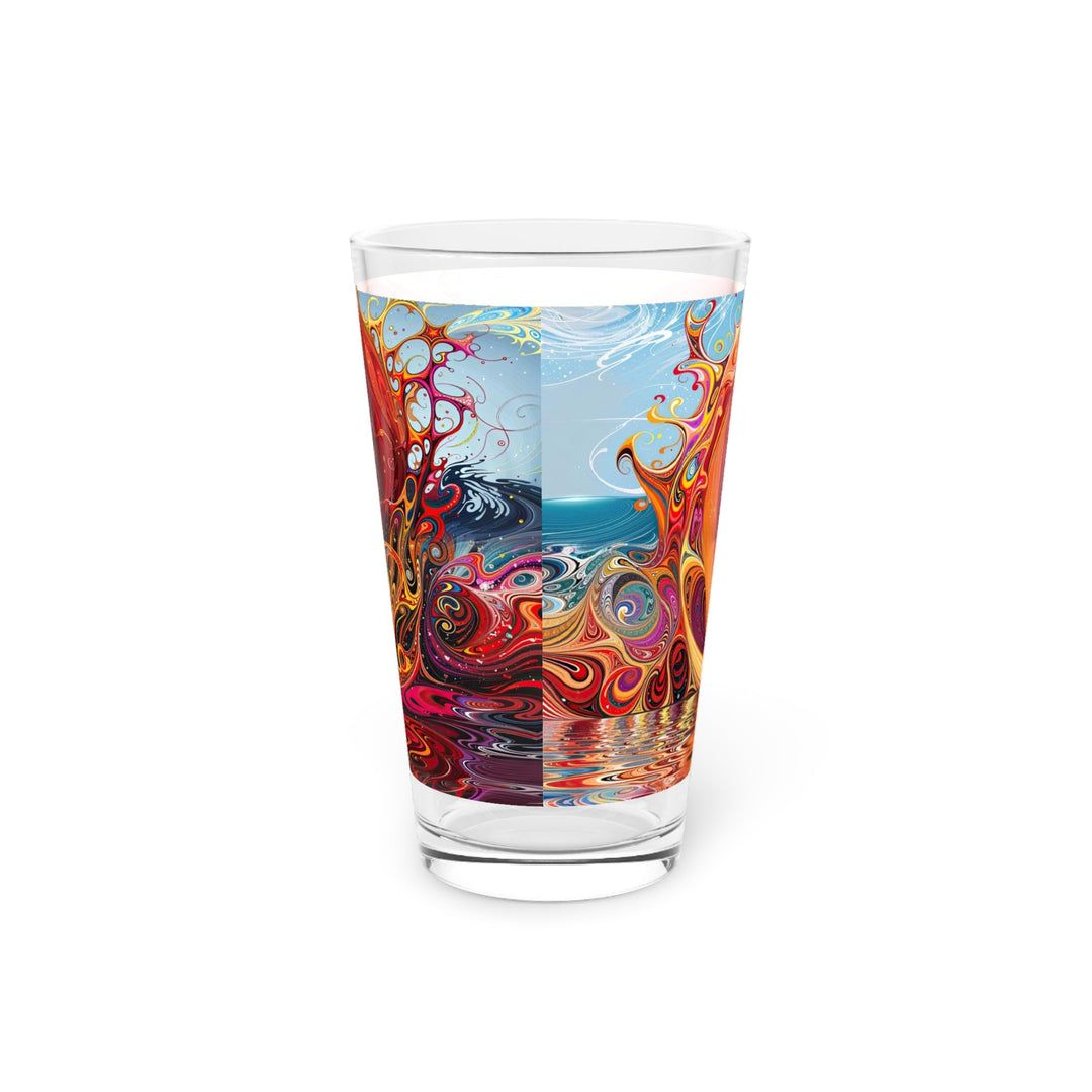 Vibrant Heart Waves - Pint Glass - Mug - g(0D·IO) - 16oz - -