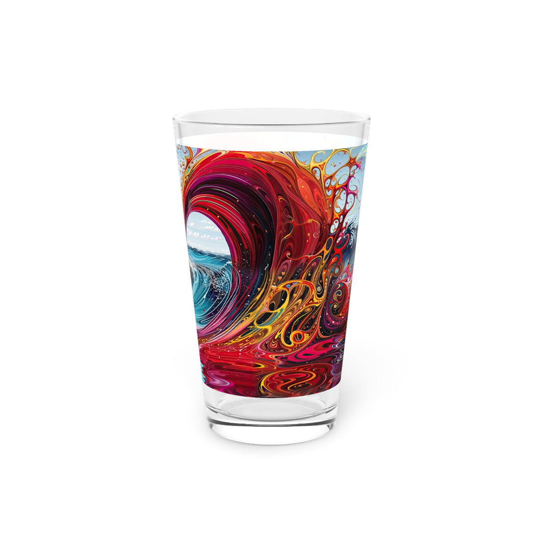 Vibrant Heart Waves - Pint Glass - Mug - g(0D·IO) - 16oz - -