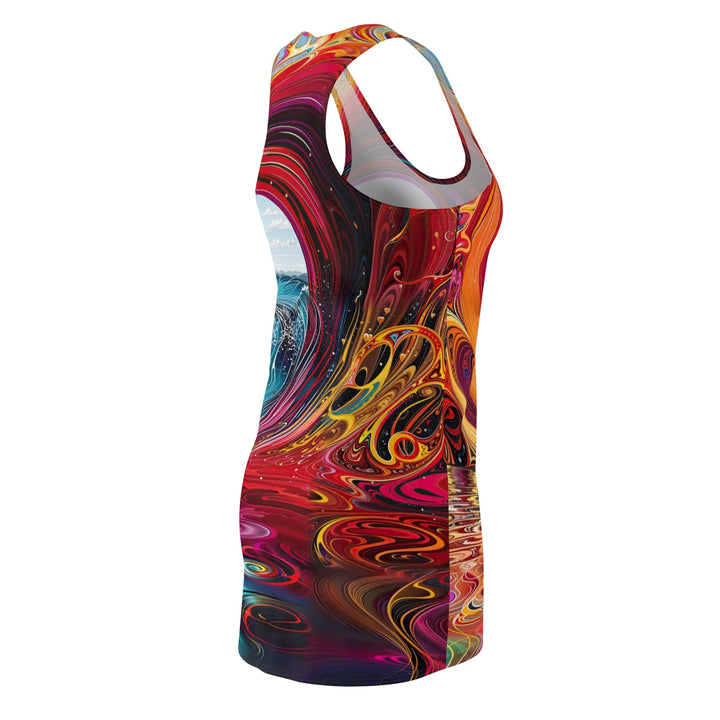 Vibrant Heart Waves - Racerback Dress - All Over Prints - g(0D·IO) - XS - -