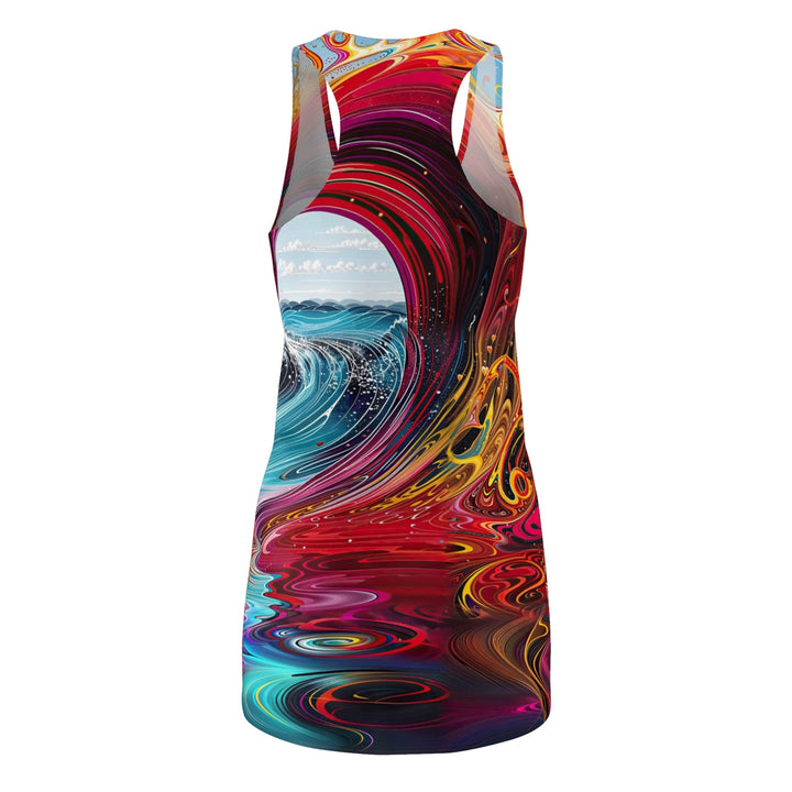 Vibrant Heart Waves - Racerback Dress - All Over Prints - g(0D·IO) - XS - -