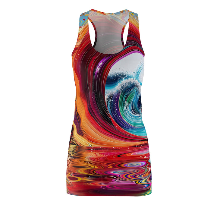 Vibrant Heart Waves - Racerback Dress - All Over Prints - g(0D·IO) - XS - -