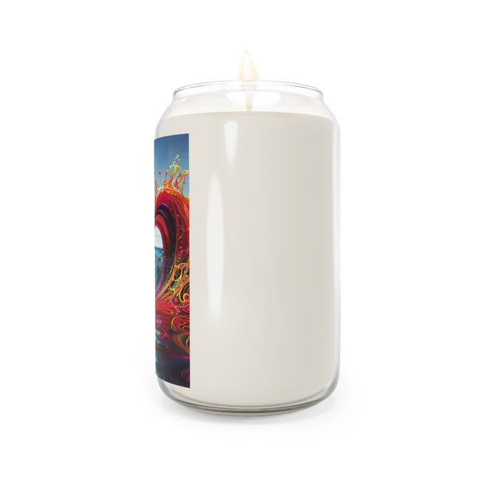 Vibrant Heart Waves - Scented Candle - Home Decor - g(0D·IO) - Vanilla Bean - 13.75oz -