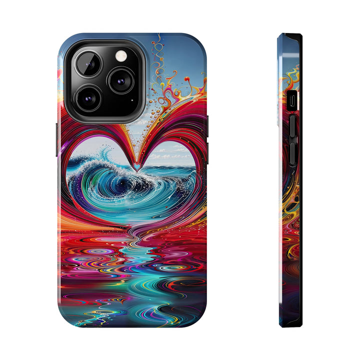 Vibrant Heart Waves - Tough Phone Case - Phone Case - g(0D·IO) - iPhone 13 Pro - -