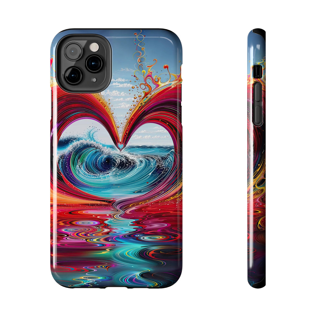 Vibrant Heart Waves - Tough Phone Case - Phone Case - g(0D·IO) - iPhone 11 Pro Max - -