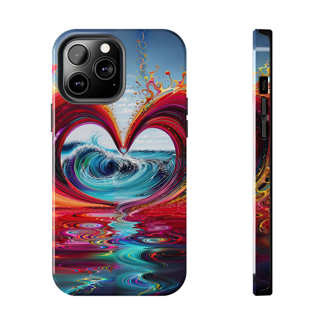 Vibrant Heart Waves - Tough Phone Case - Phone Case - g(0D·IO) - iPhone 13 Pro Max - -