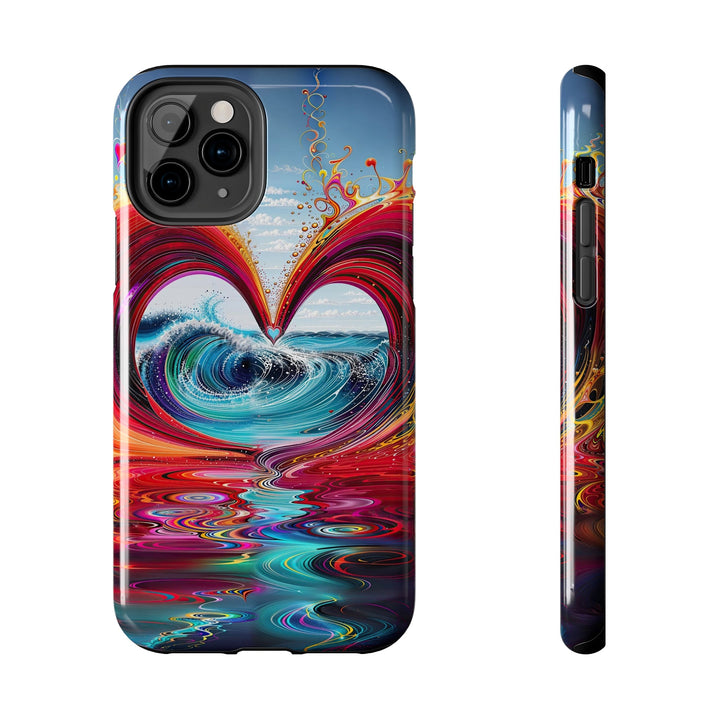 Vibrant Heart Waves - Tough Phone Case - Phone Case - g(0D·IO) - iPhone 11 Pro - -