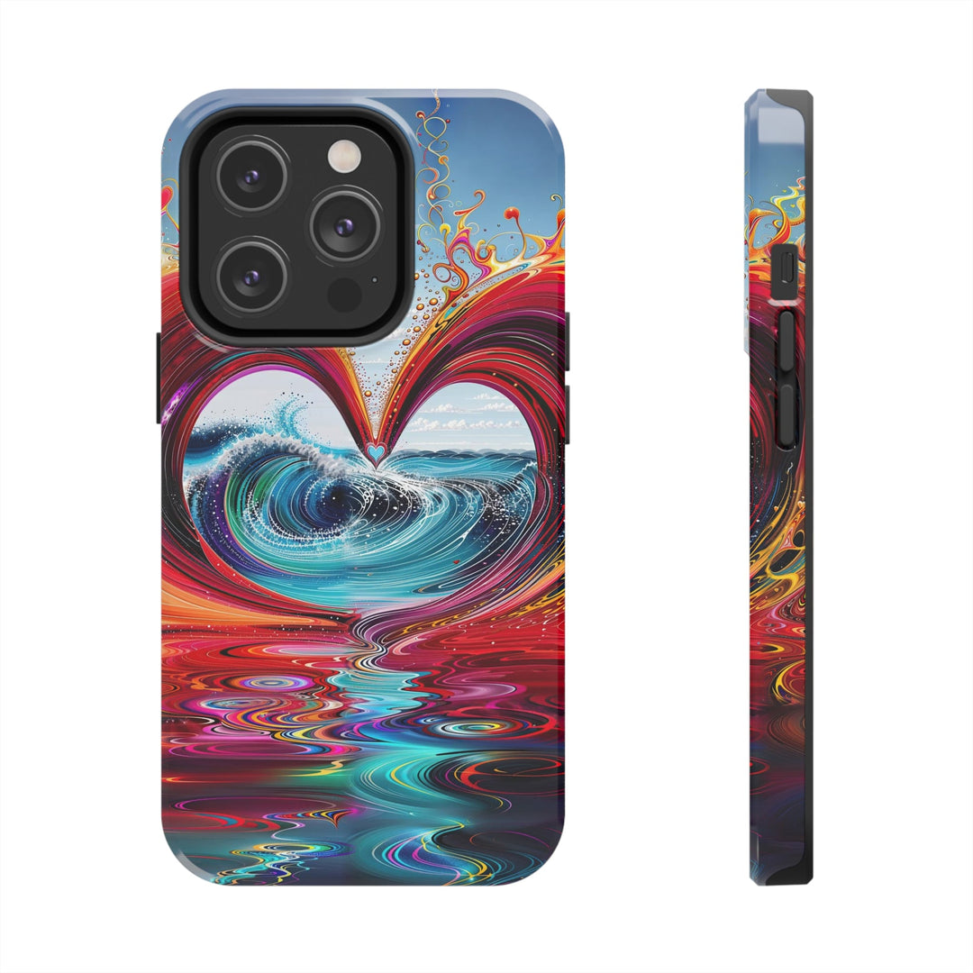 Vibrant Heart Waves - Tough Phone Case - Phone Case - g(0D·IO) - iPhone 14 Pro - -