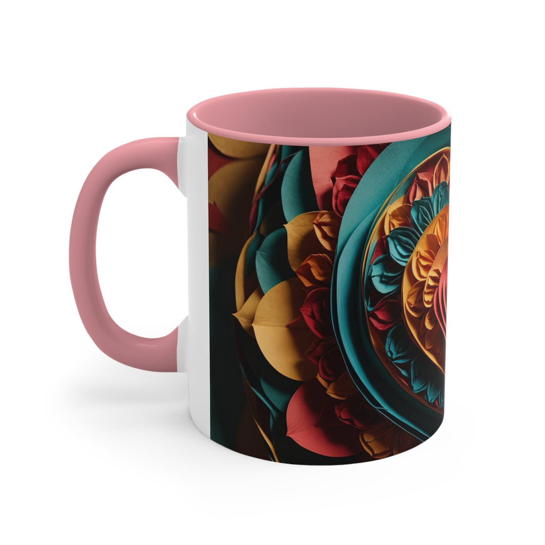 Vibrant Layered Heart - Accent Coffee Mug - Mug - g(0D·IO) - Pink - 11oz -