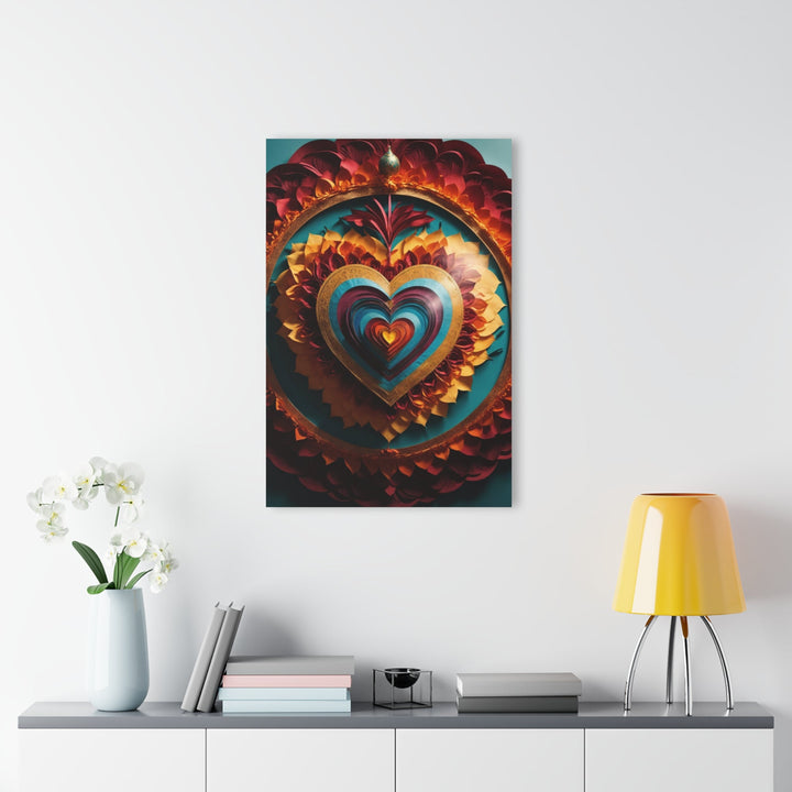 Vibrant Layered Heart - Acrylic Prints (French Cleat Hanging) - Home Decor - g(0D·IO) - 24" x 36" (Vertical) - 0.25'' -