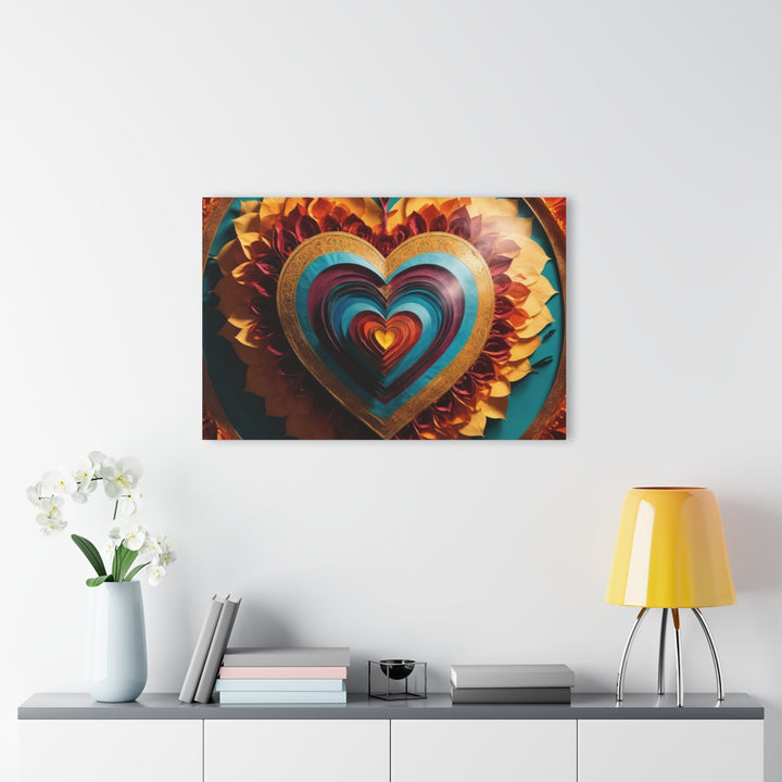 Vibrant Layered Heart - Acrylic Prints (French Cleat Hanging) - Home Decor - g(0D·IO) - 24" x 36" (Vertical) - 0.25'' -