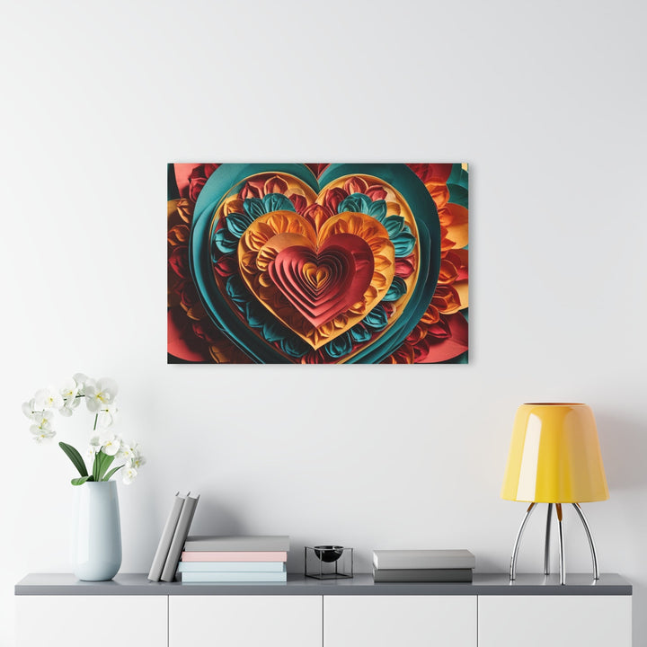 Vibrant Layered Heart - Acrylic Prints (French Cleat Hanging) - Home Decor - g(0D·IO) - 24" x 36" (Vertical) - 0.25'' -