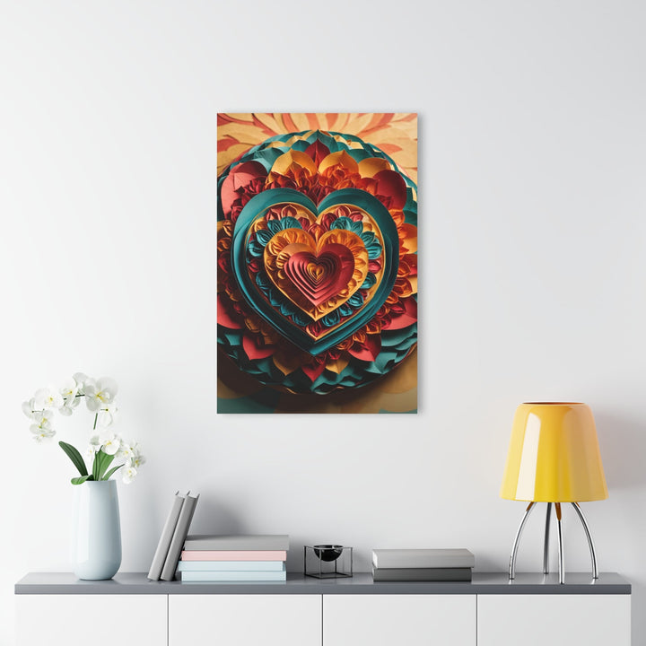Vibrant Layered Heart - Acrylic Prints (French Cleat Hanging) - Home Decor - g(0D·IO) - 24" x 36" (Vertical) - 0.25'' -