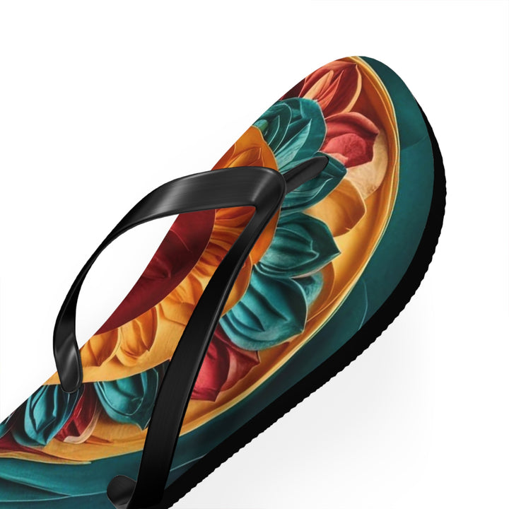 Vibrant Layered Heart - Flip Flops - Shoes - g(0D·IO) - XL - Black sole -