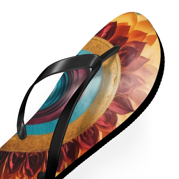 Vibrant Layered Heart - Flip Flops - Shoes - g(0D·IO) - XL - Black sole -