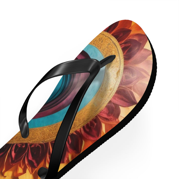 Vibrant Layered Heart - Flip Flops - Shoes - g(0D·IO) - XL - Black sole -